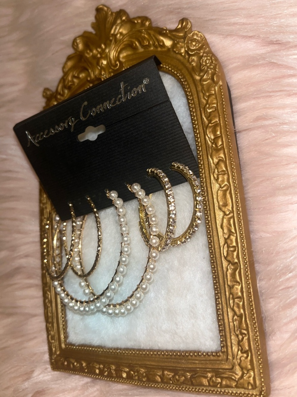 Gold Hoop Earring Set - Picture 2 of 3